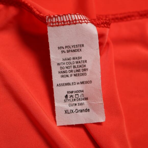 Sincerely Jules Neon Orange Cutout Jersey Knit Midi Dress Size XL Halter Flare - Picture 8 of 10